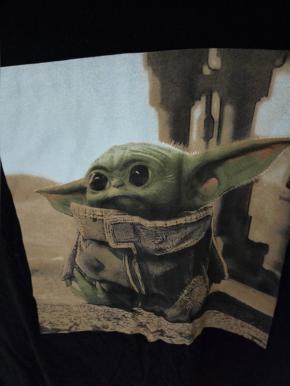 Old Navy Black Star Wars The Mandalorian Grogu T-Shirt Unisex Large - Picture 2 of 4